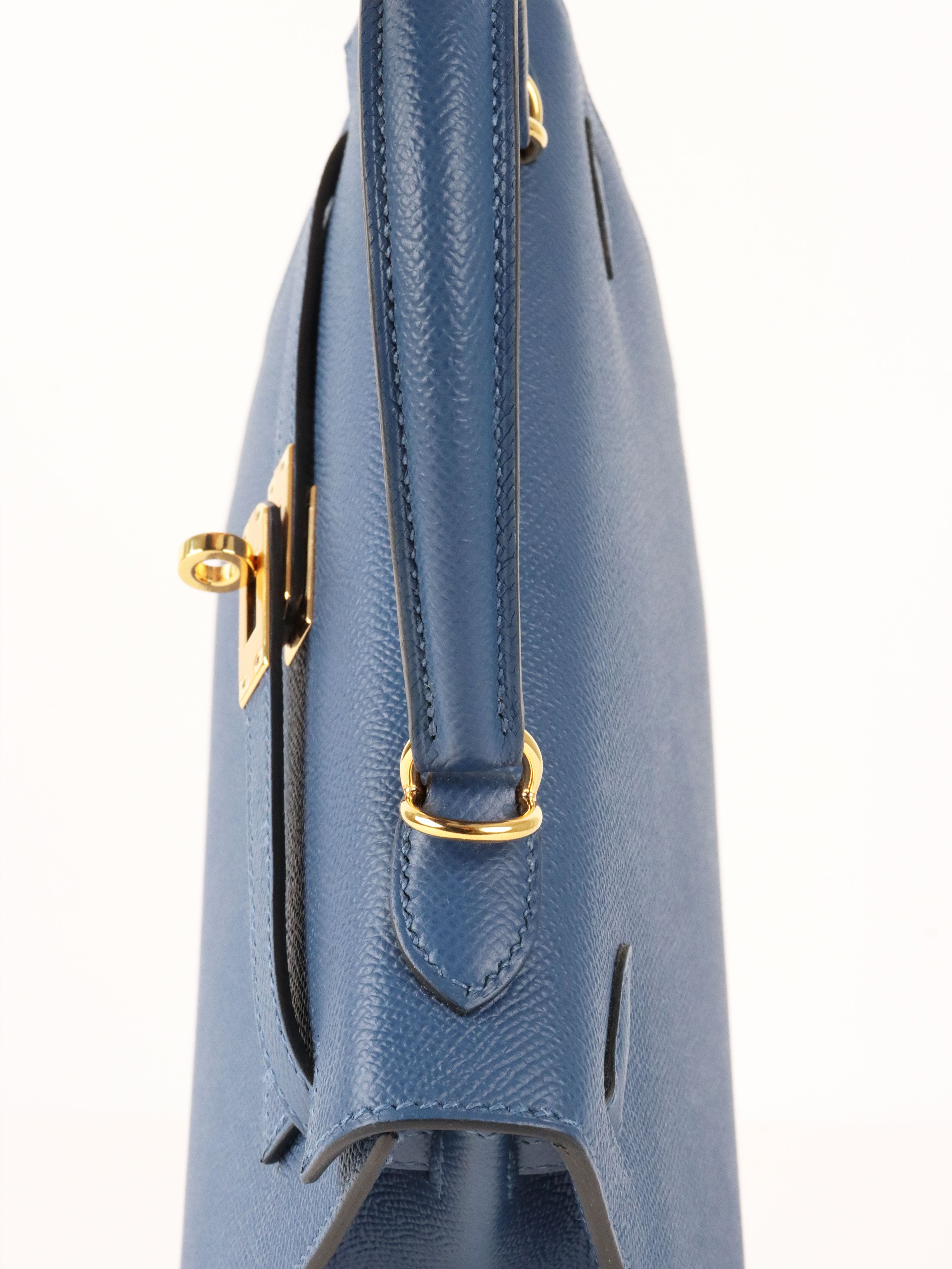 Hermes S4 Deep Blue Kelly 25 Epsom leather GHW Stamp D