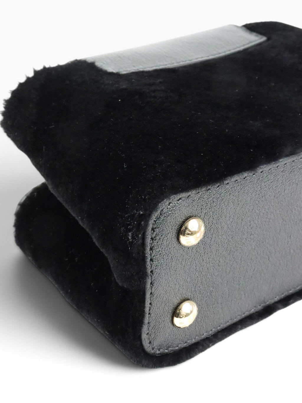 Louis Vuitton Black Sherling Mini East West Capucines