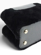 Louis Vuitton Black Sherling Mini East West Capucines