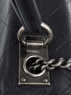Chanel Black Lambskin 2016 Two - Way Bag SHW.