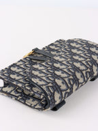Dior Navy Oblique Saddle Belt Bag
