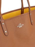 Coach Two Side Tan/Yellow City Tote