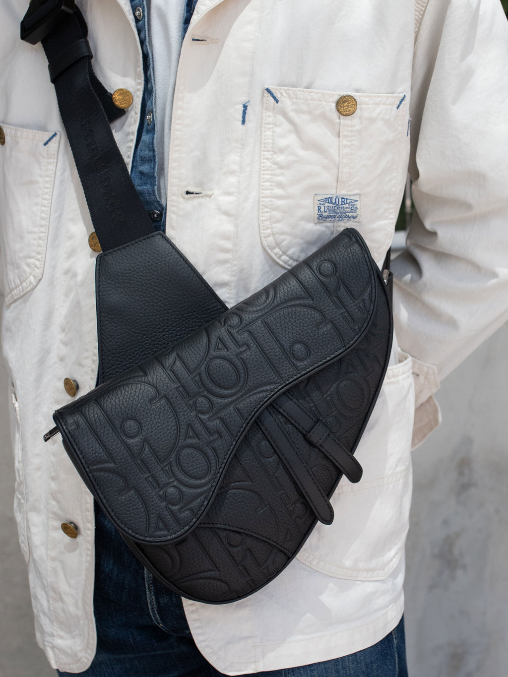 Dior Black Gravity Saddle Bag.