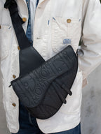 Dior Black Gravity Saddle Bag.