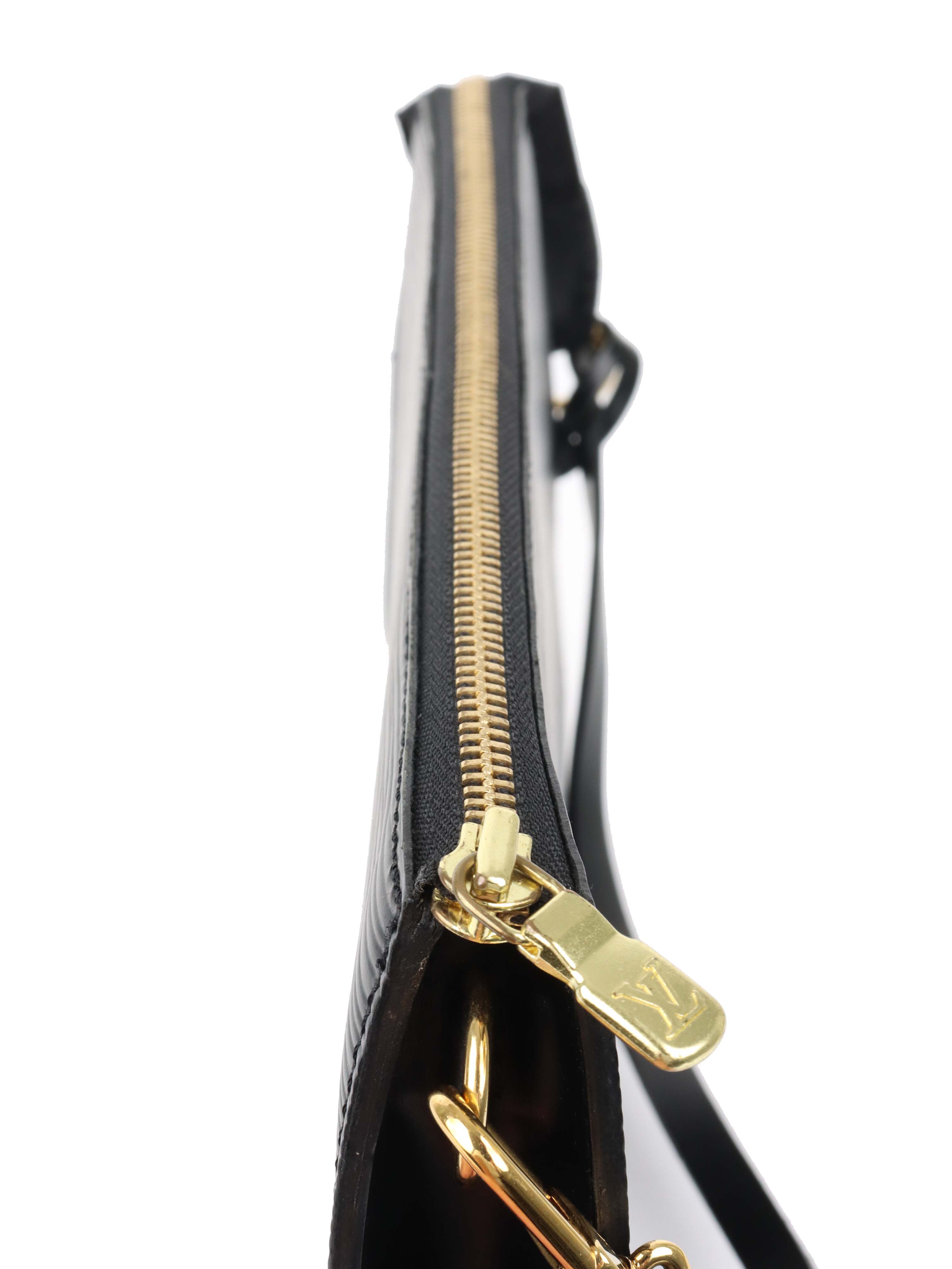 Louis Vuitton Black Epi Leather Pochette Accessoires.