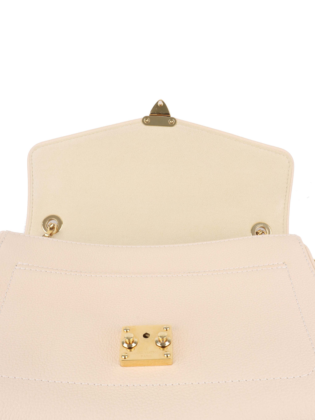 Louis Vuitton Cream Monogram Empreinte Saint Germain PM Bag.