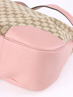 Gucci Large Dusty Pink GG Canvas Bree Hobo bag