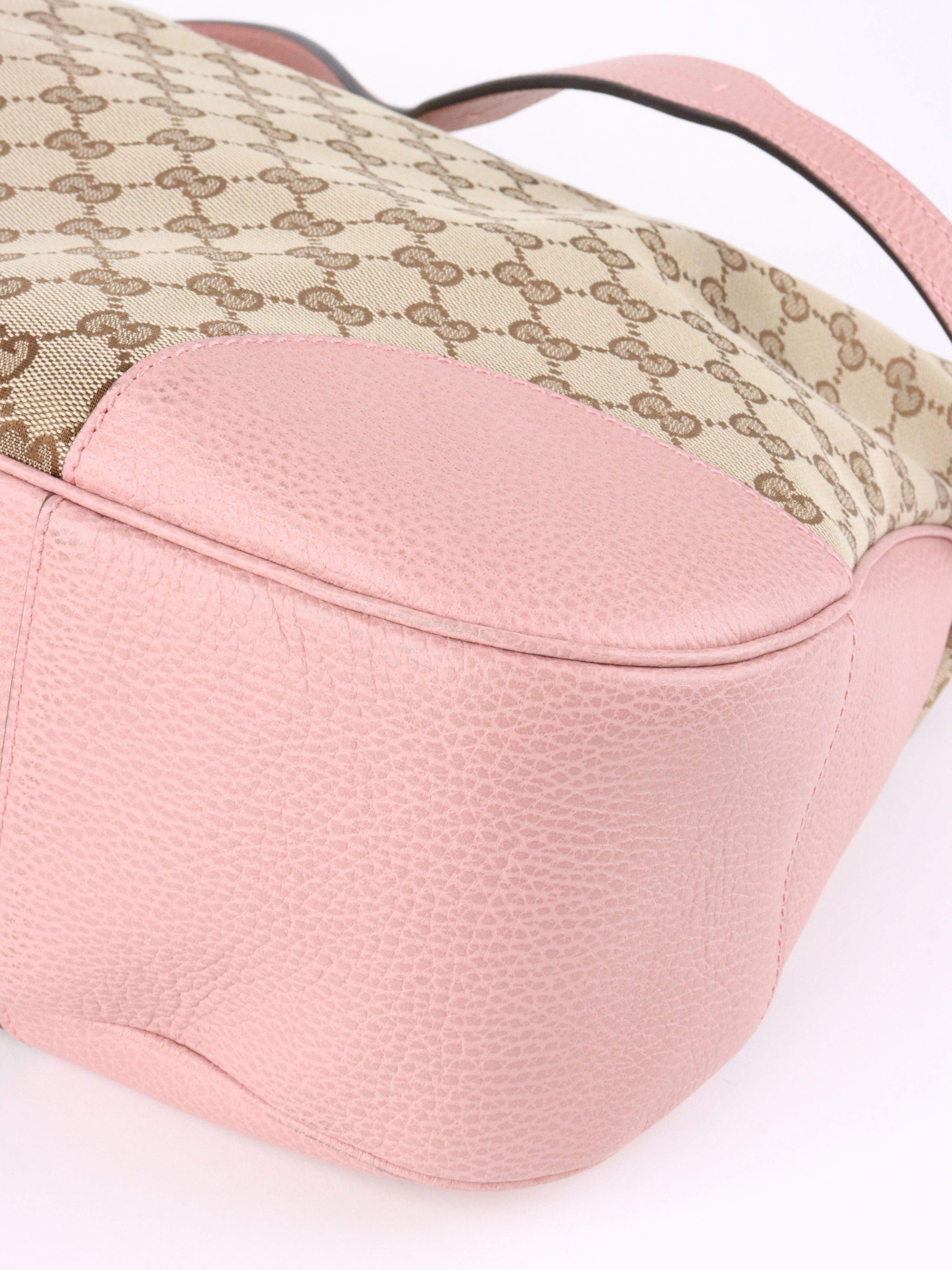 Gucci Large Dusty Pink GG Canvas Bree Hobo bag