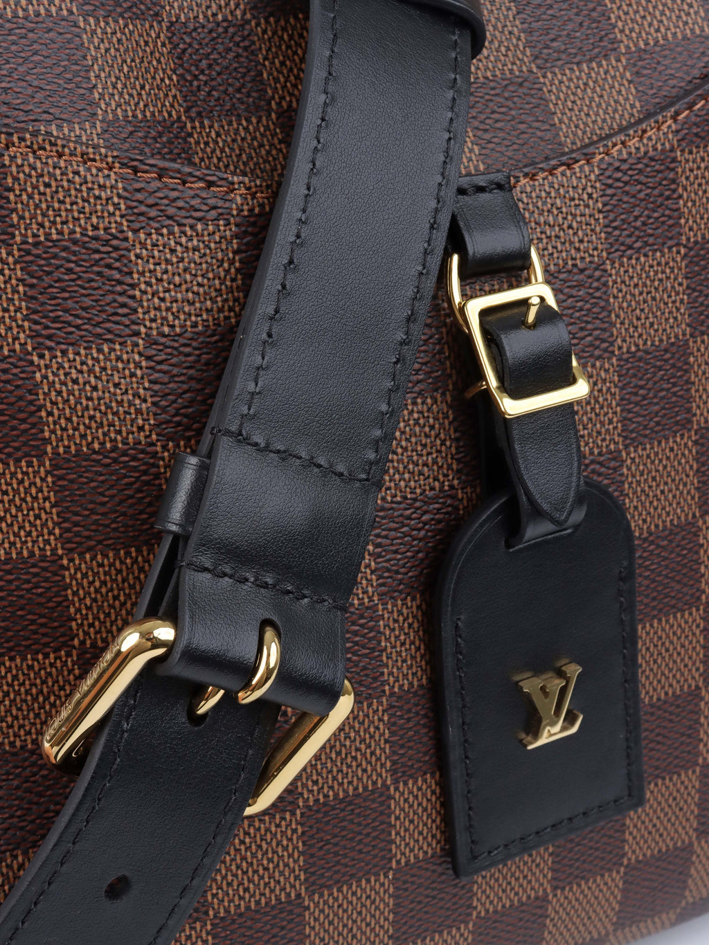 Louis Vuitton Black Damier Ebene Odeon PM Bag.