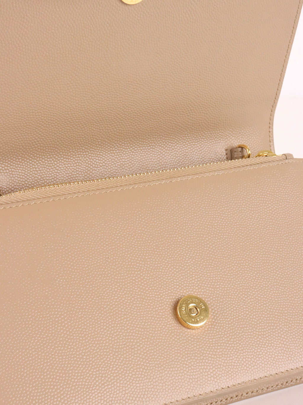 Saint Laurent Small Beige Kate Bag with Tassel