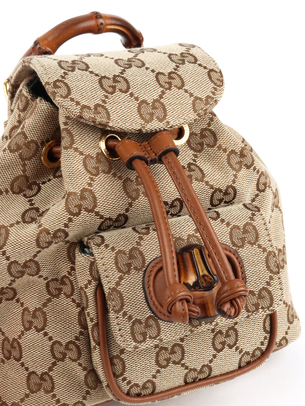 Gucci Bamboo GG Canvas Mini Backpack