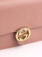 Gucci Dark Pink Interlocking G Dollar Wallet On Chain