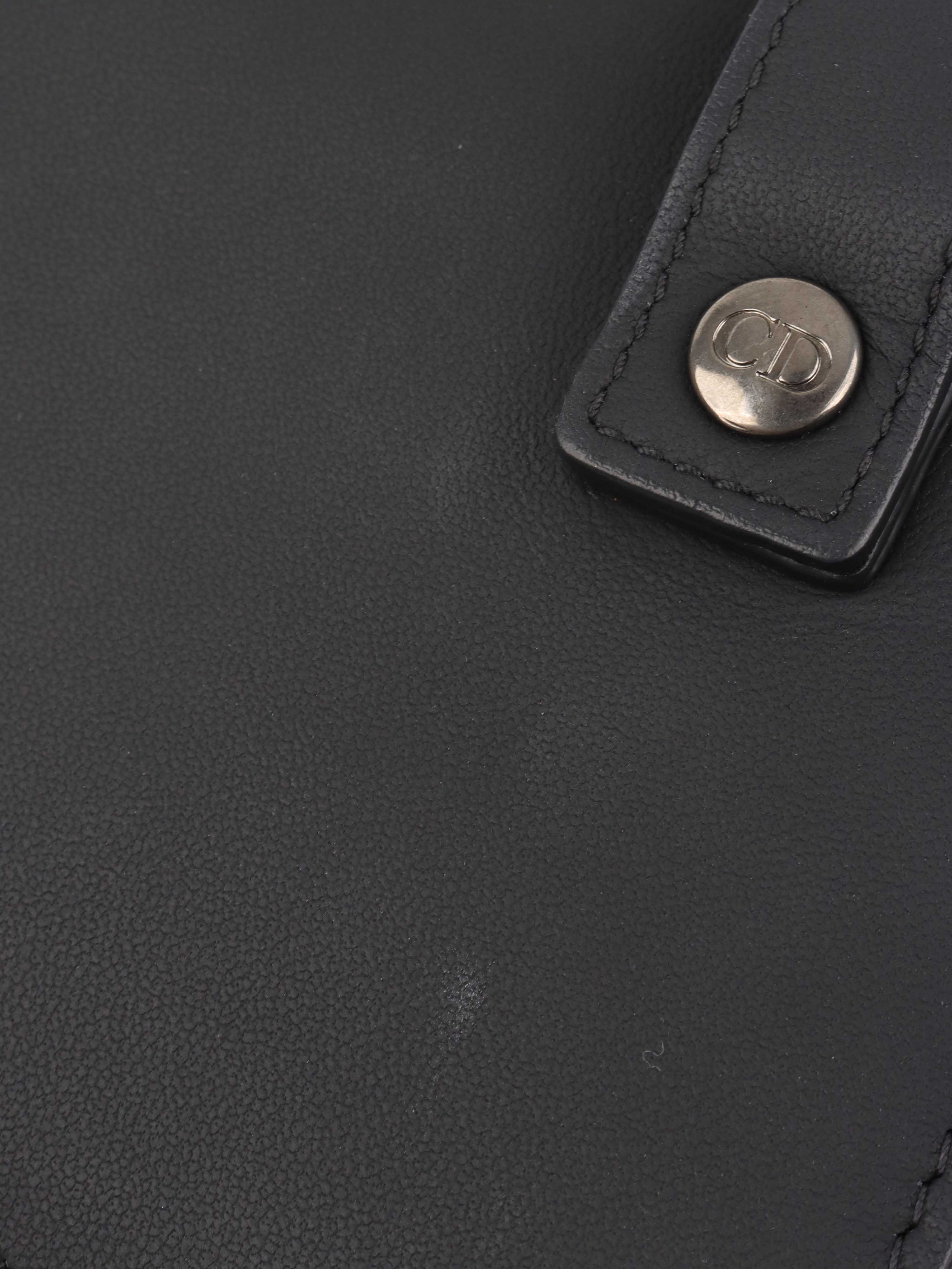 Dior Black Saddle Belt Pouch.