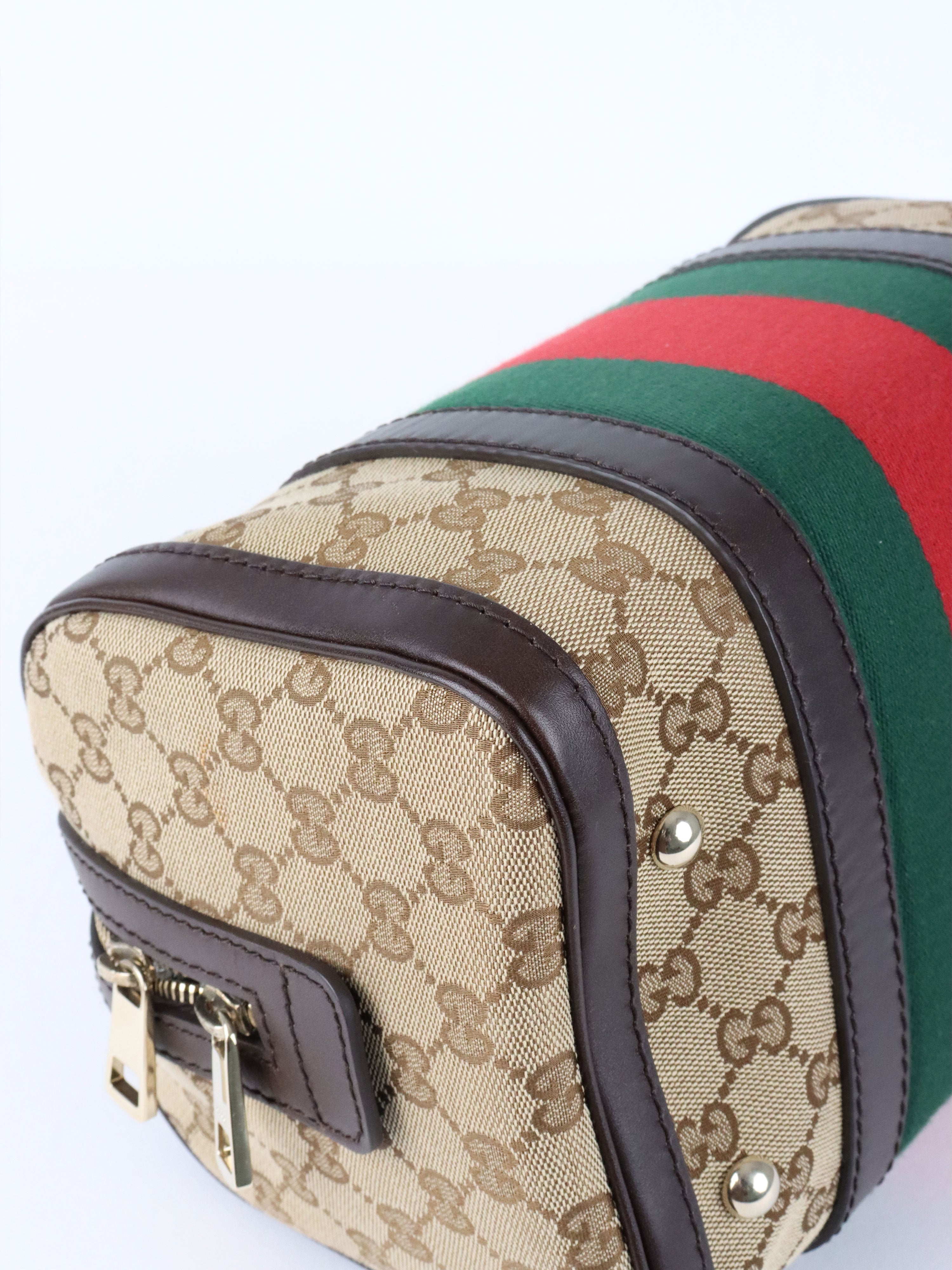 Gucci Small Web Vintage Boston Bag