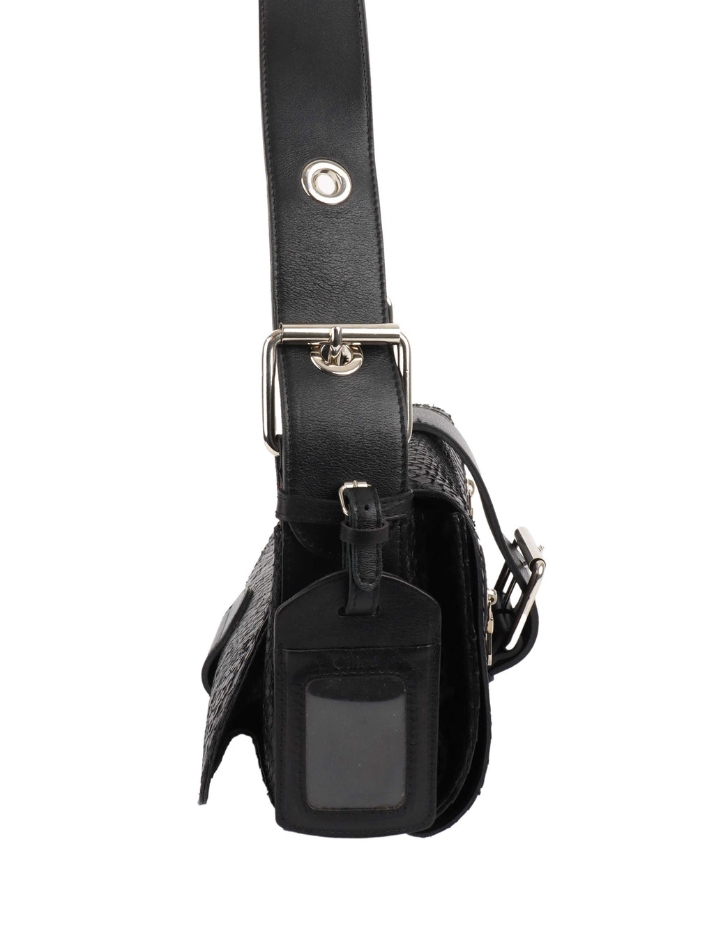 Chloe Black Python Shoulder Bag