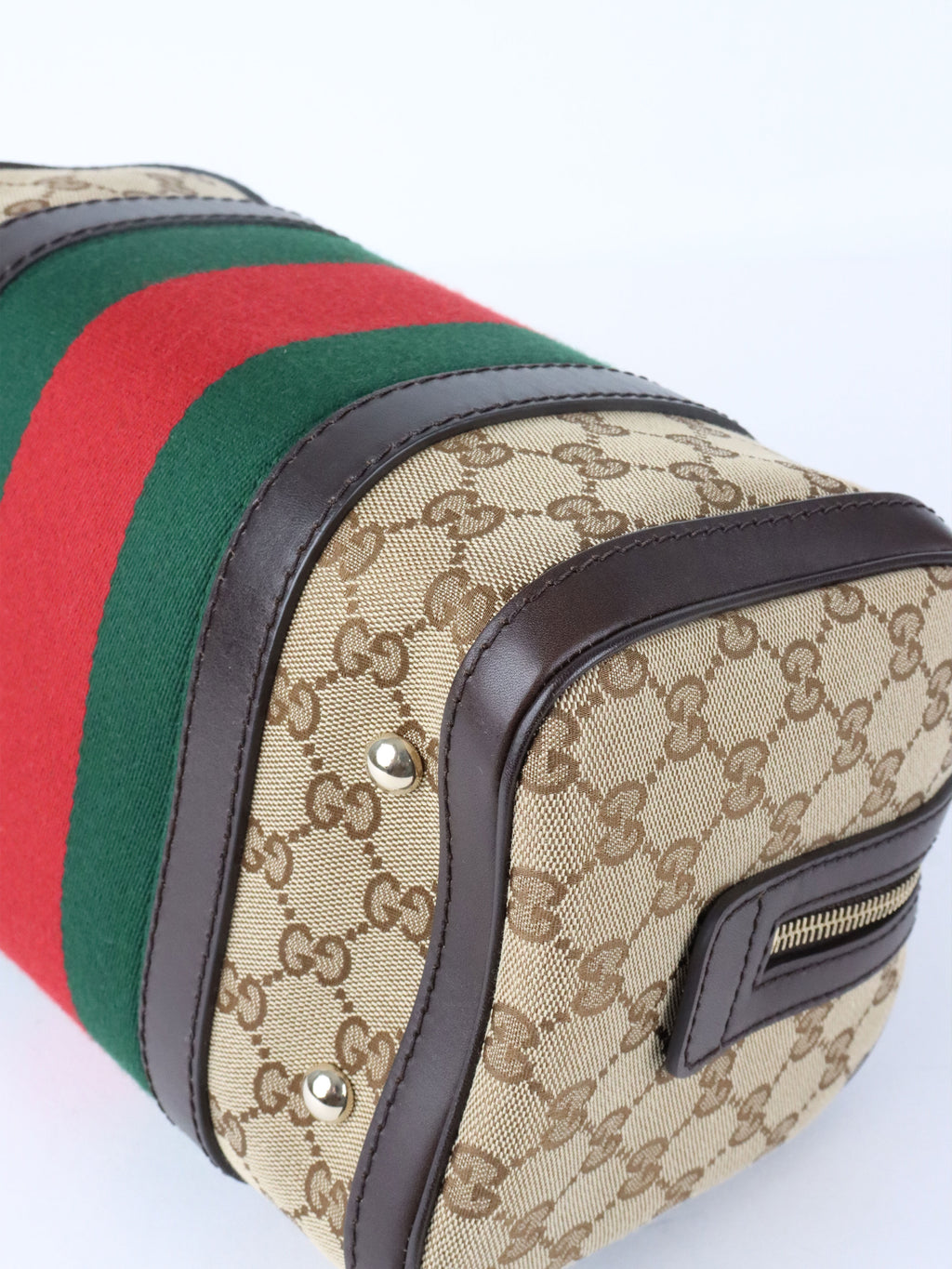 Gucci Small Web Vintage Boston Bag