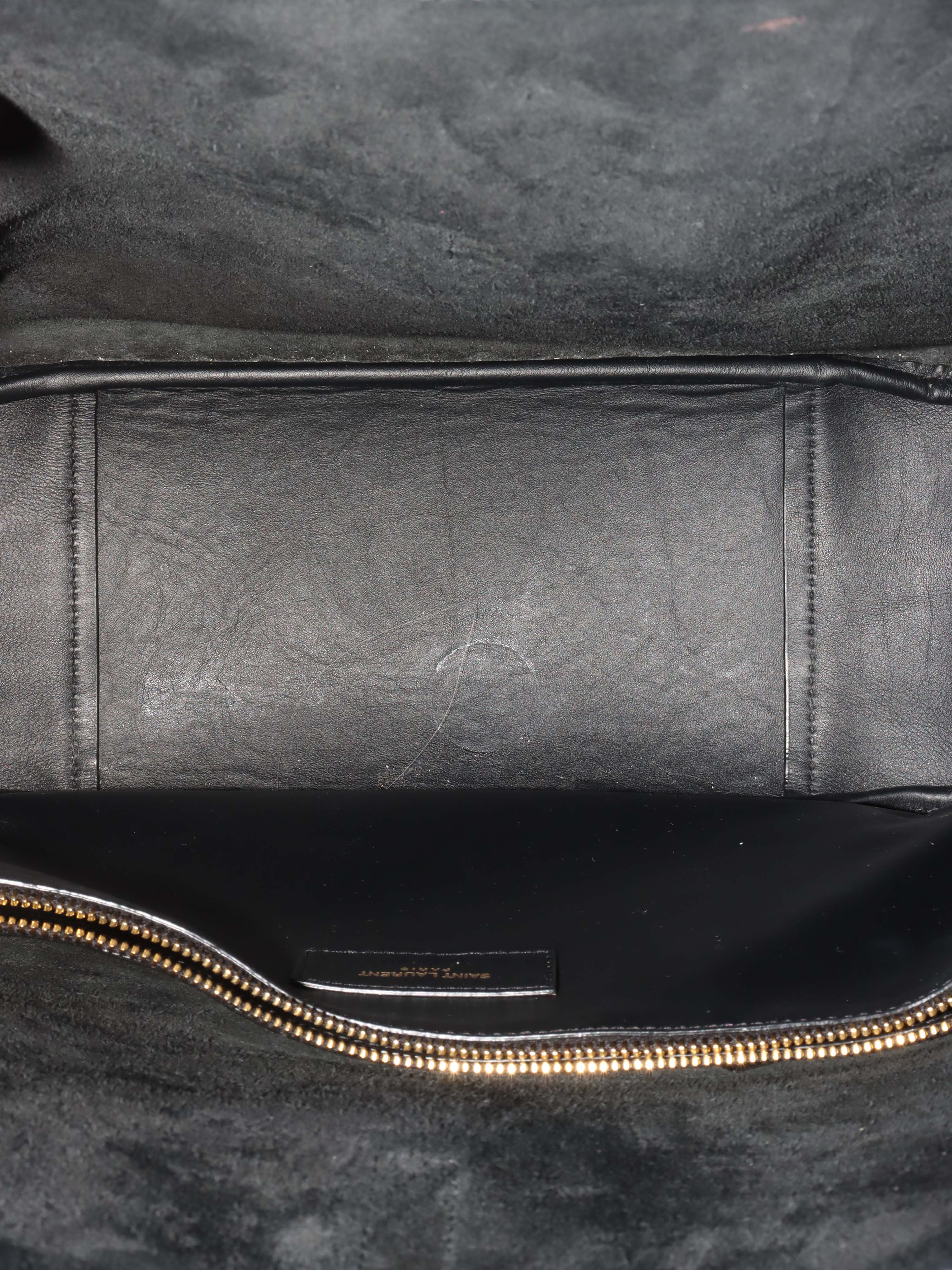 Saint Laurent Large Black LE 5 À 7 Supple Hobo Bag
