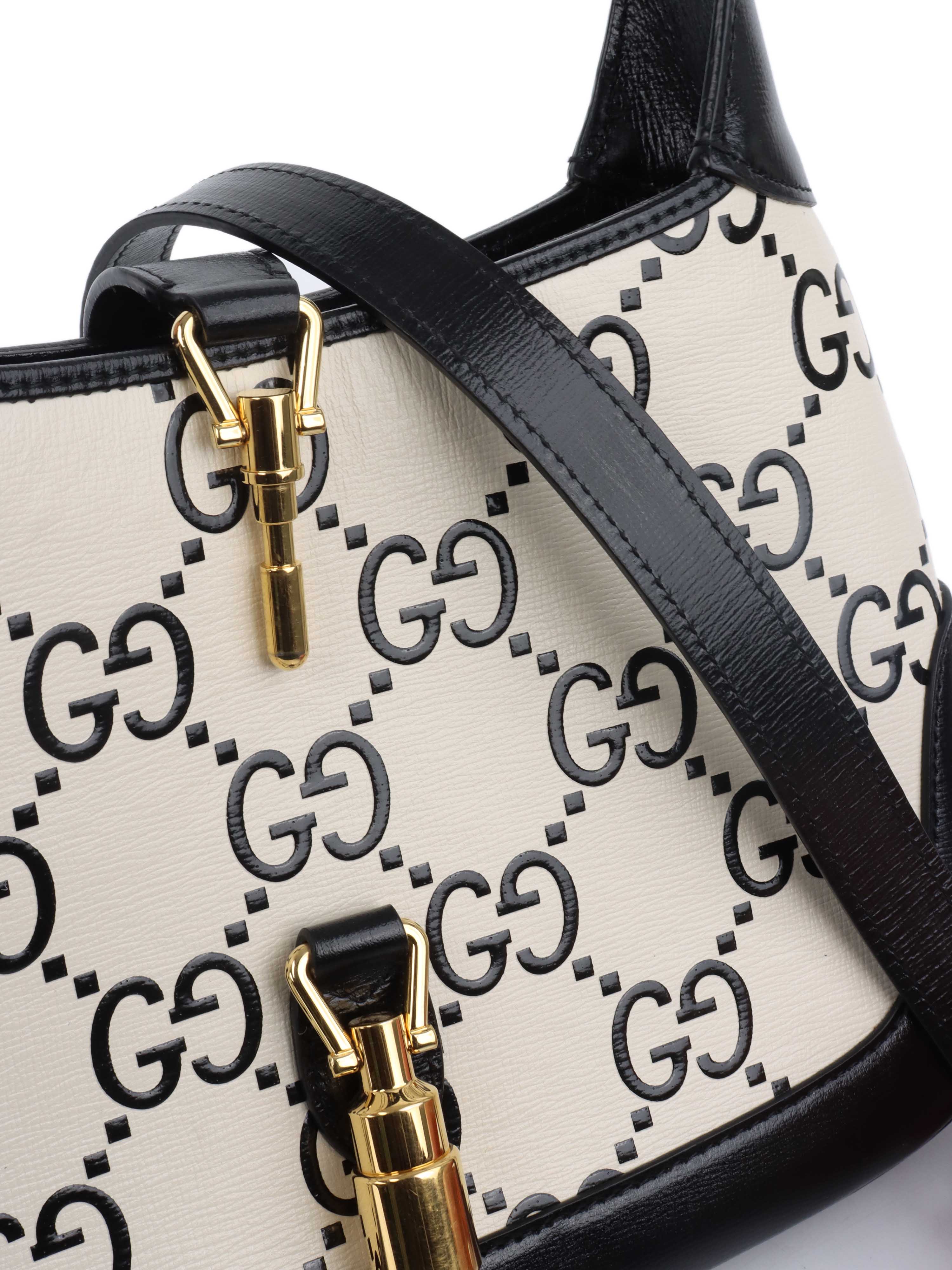 Gucci Azelea Small Black and White Jackie Bag.