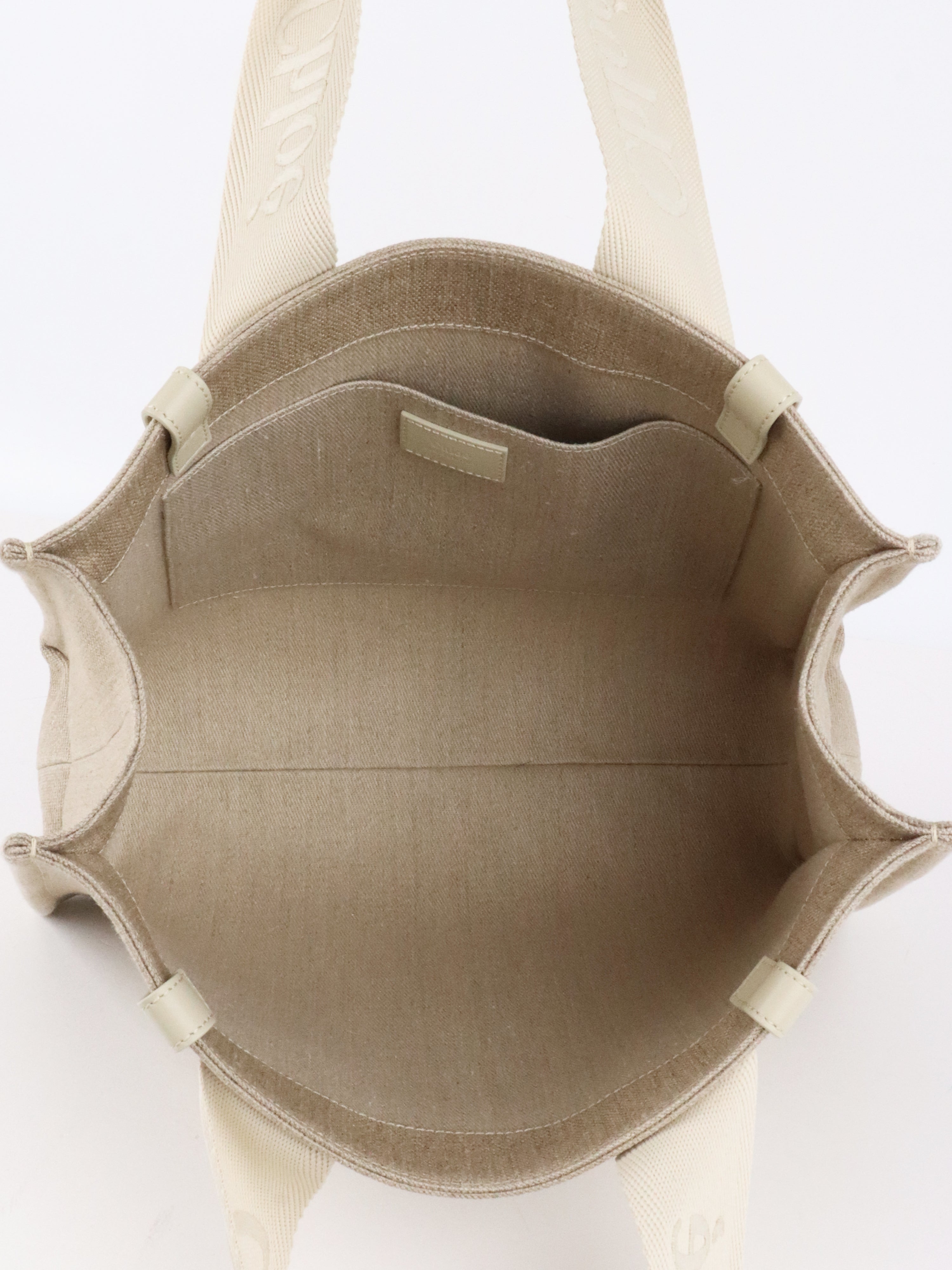 Chloe Medium Cloudy Cream Woody Tote Bag
