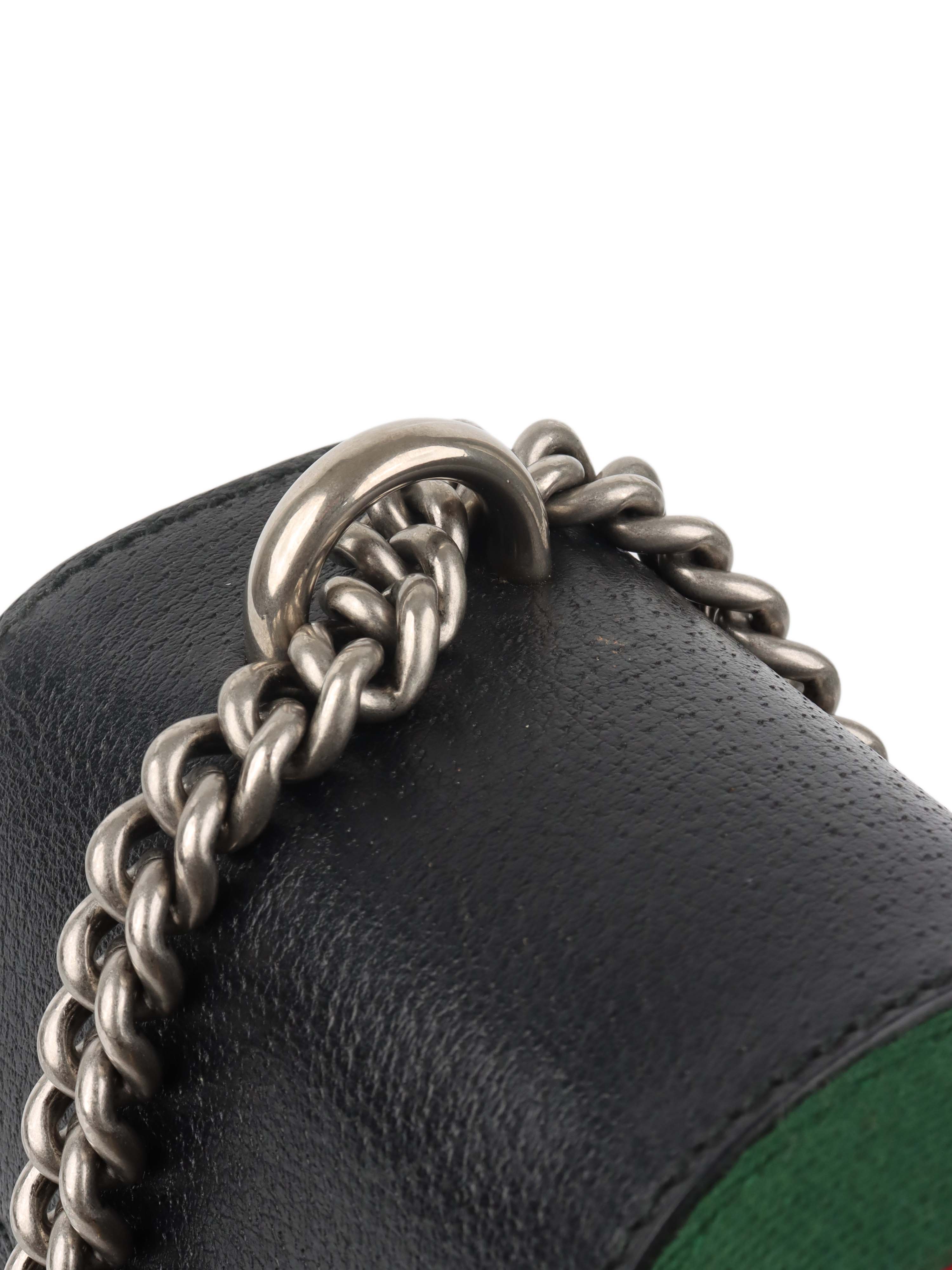 Gucci Small Black Dionysus Web Bag.