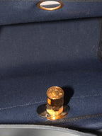 Hermes Herbag Zip 31 Bleu Marine/Noir.