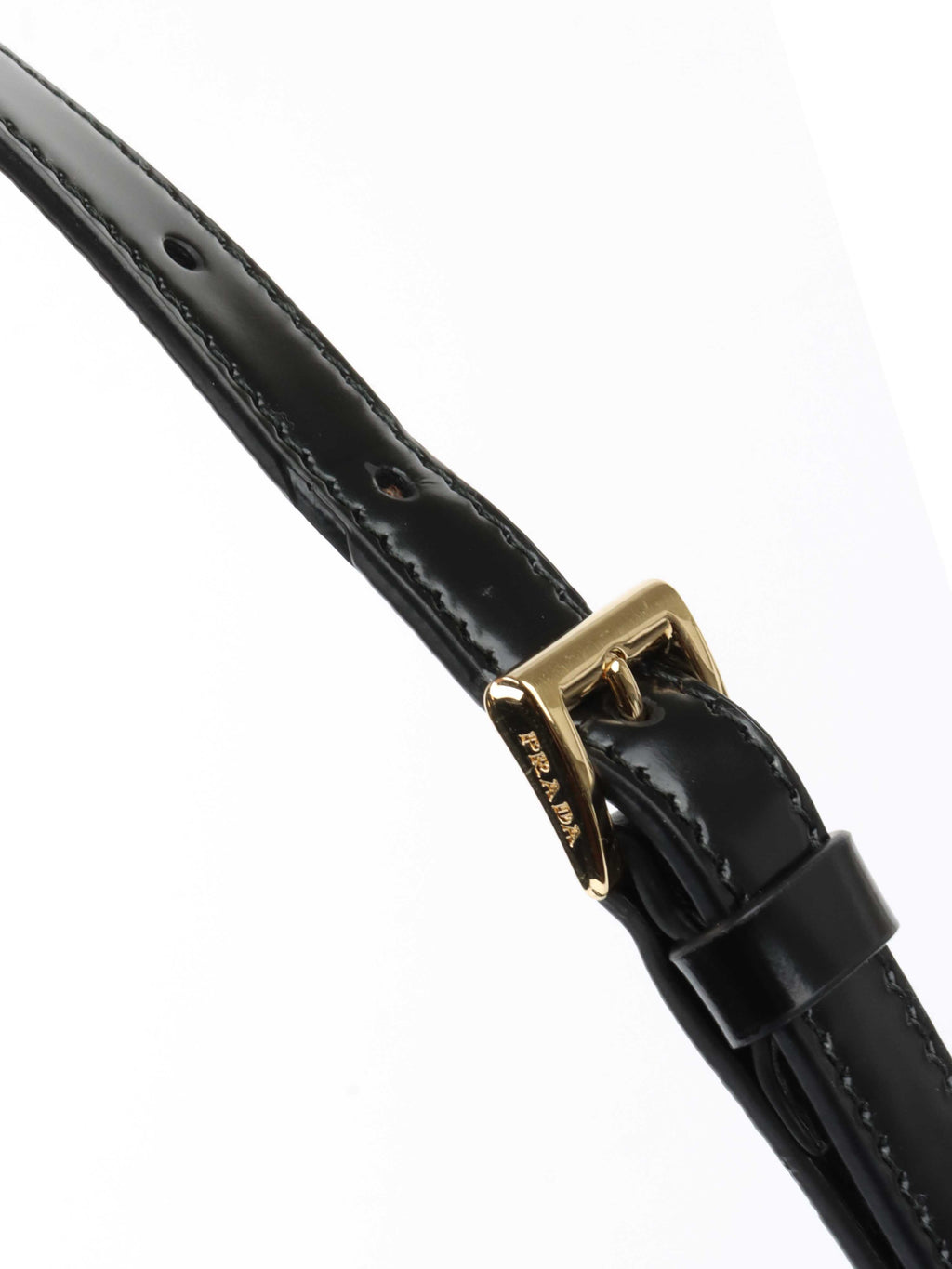 Prada Black Leather Shoulder Bag.