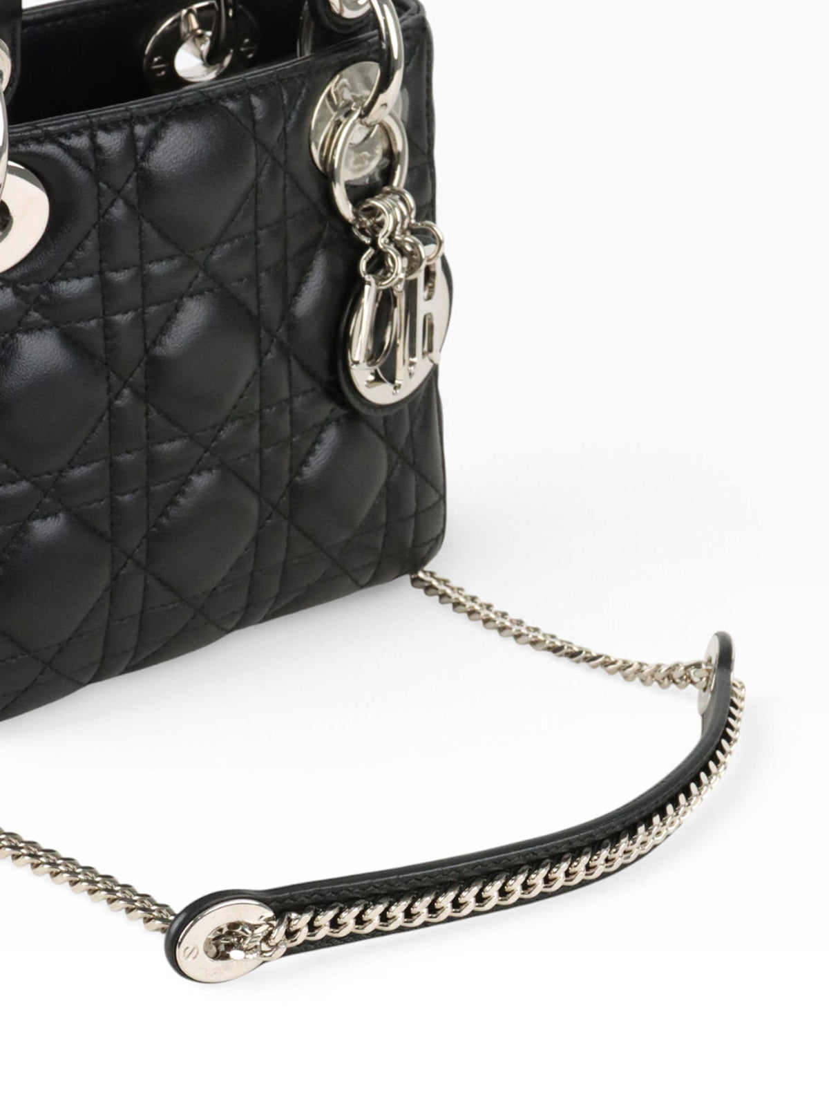 Dior Black Cannage Mini Dior SHW