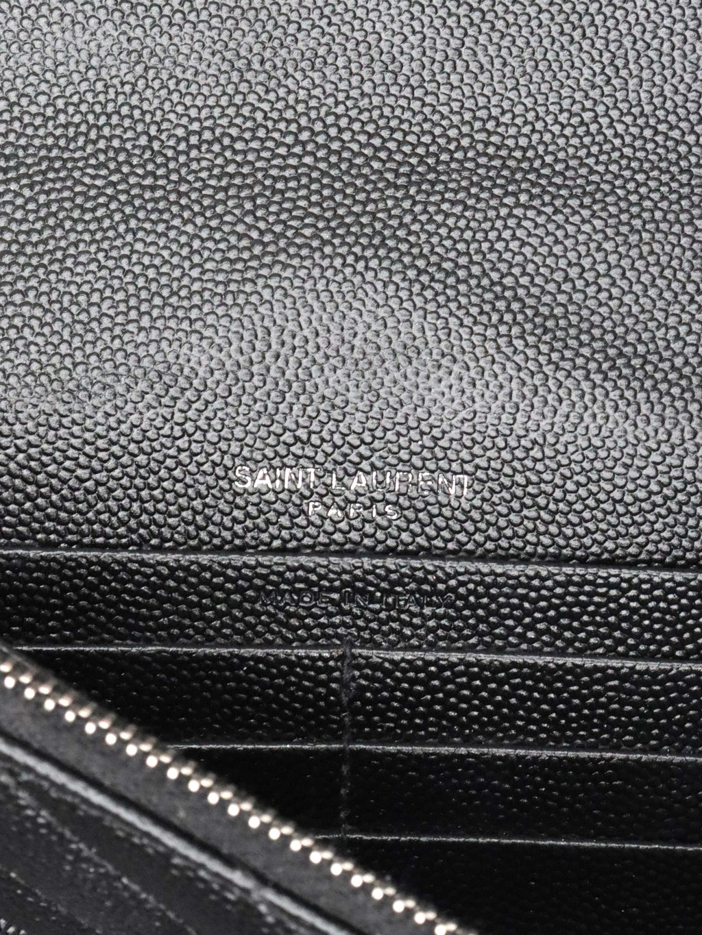 Saint Laurent Black Cassandre Envelope Chain Wallet