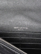 Saint Laurent Black Cassandre Envelope Chain Wallet
