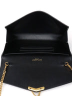 Saint Laurent Black Cassandra Wallet on Chain