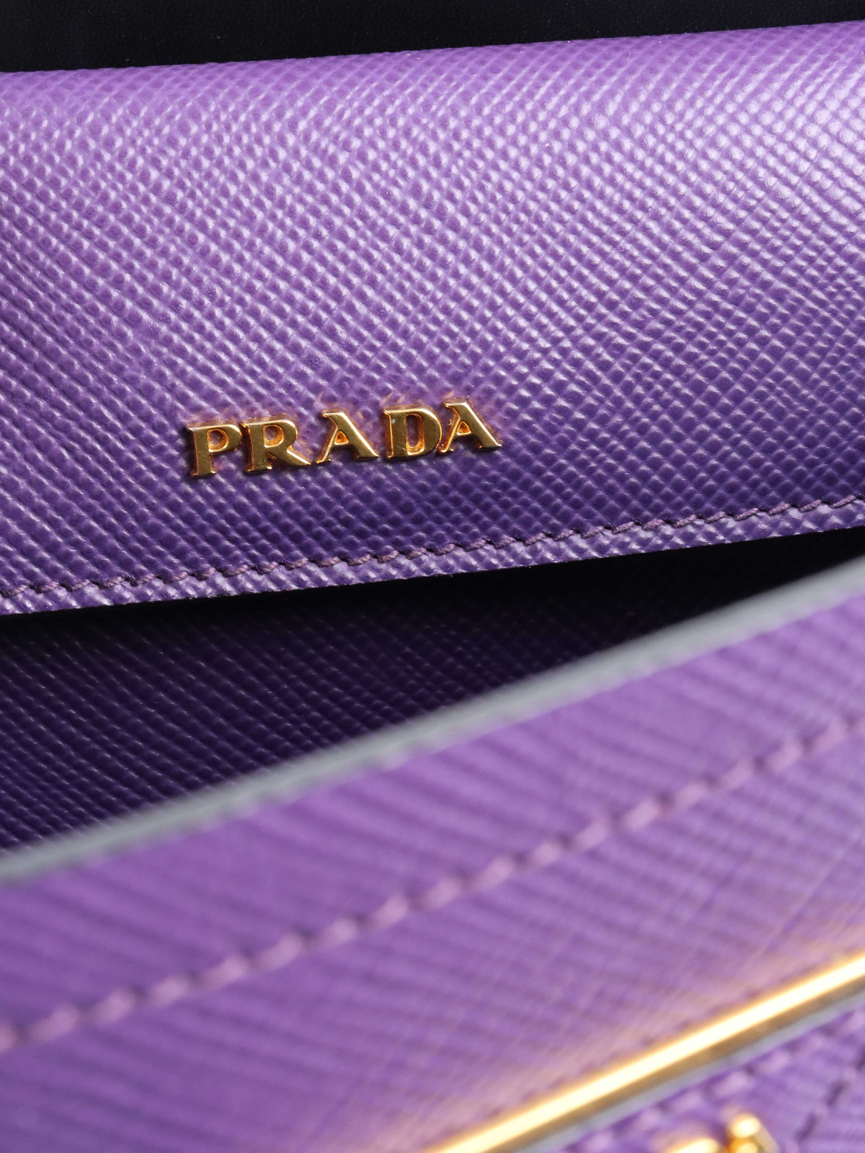 Prada Limited Edition Purple Saffiano Tote.