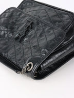 Saint Laurent Black Vintage Leather Medium Nikki Bag