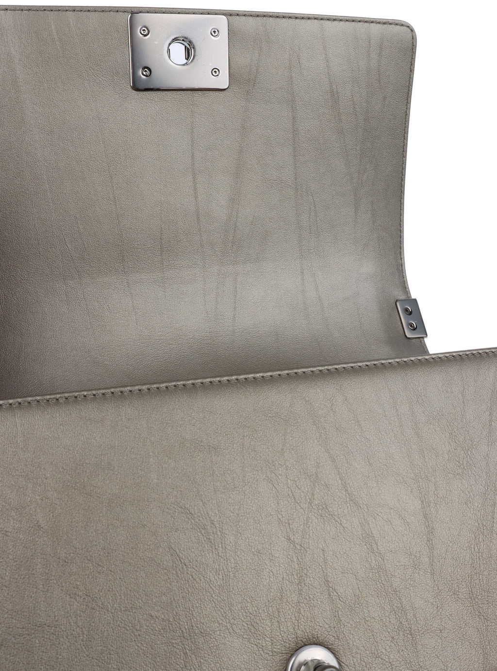 Chanel Medium Chevron Metallic Crumpled Calfskin Boy Bag.