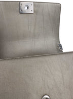 Chanel Medium Chevron Metallic Crumpled Calfskin Boy Bag.