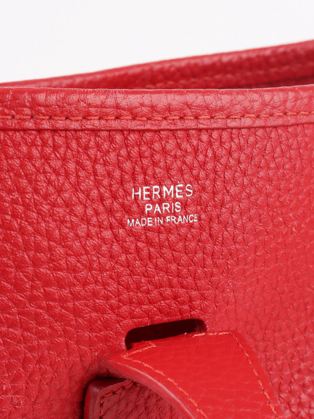 Hermes Taurillon Clemence Q5 Rouge Casaque Evelyne 29 Stamp Square J