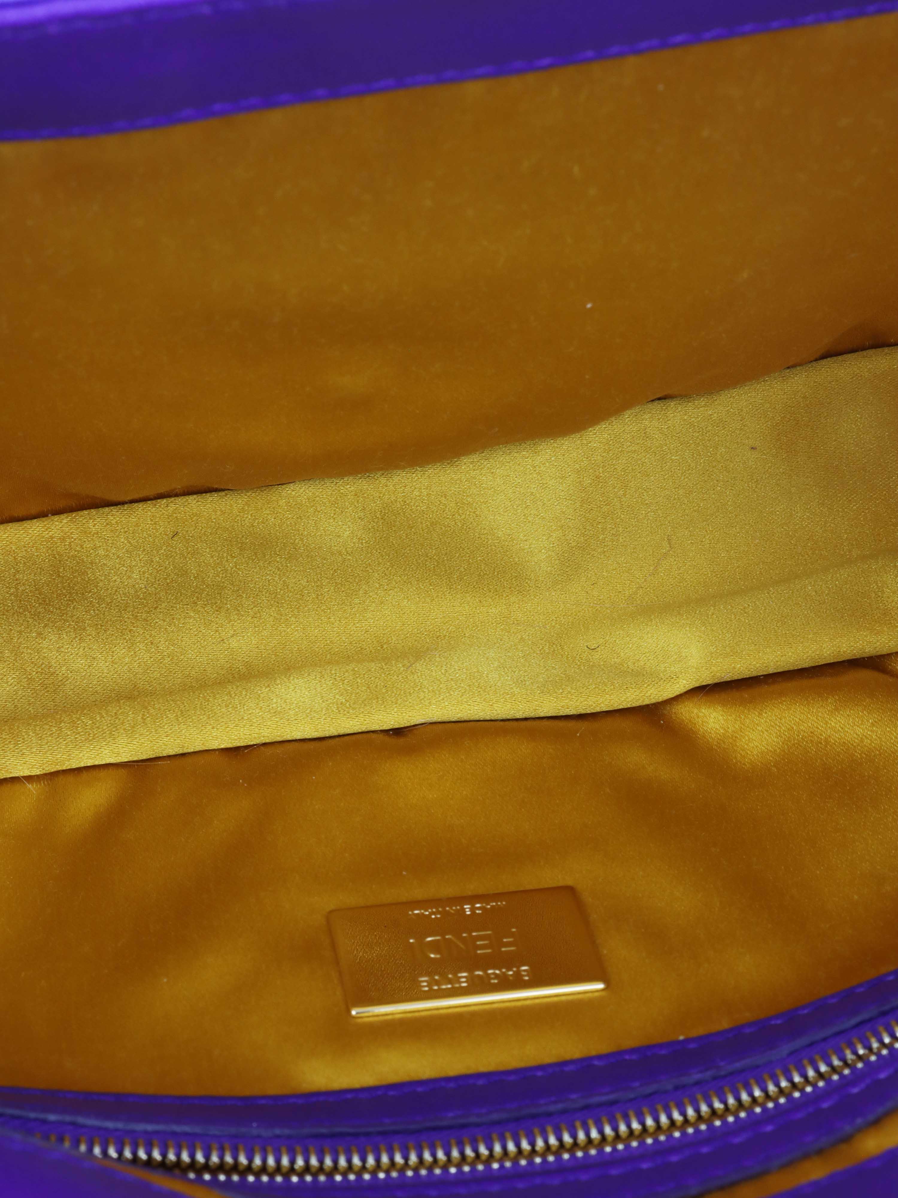 Fendi Purple Sequinned Baguette Bag.