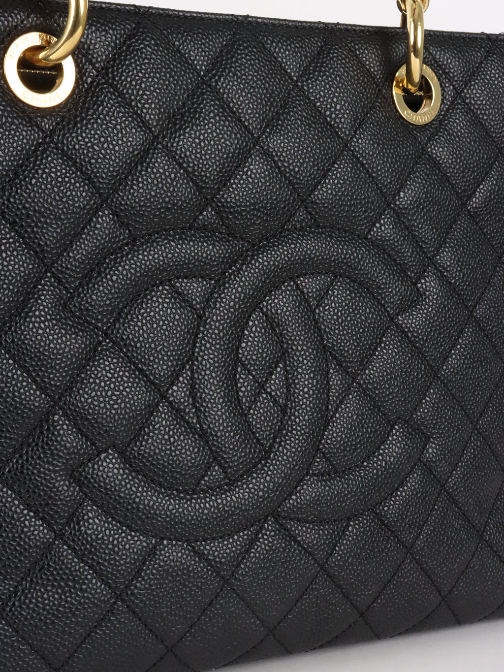 Chanel Black Caviar Grand Shopping Tote