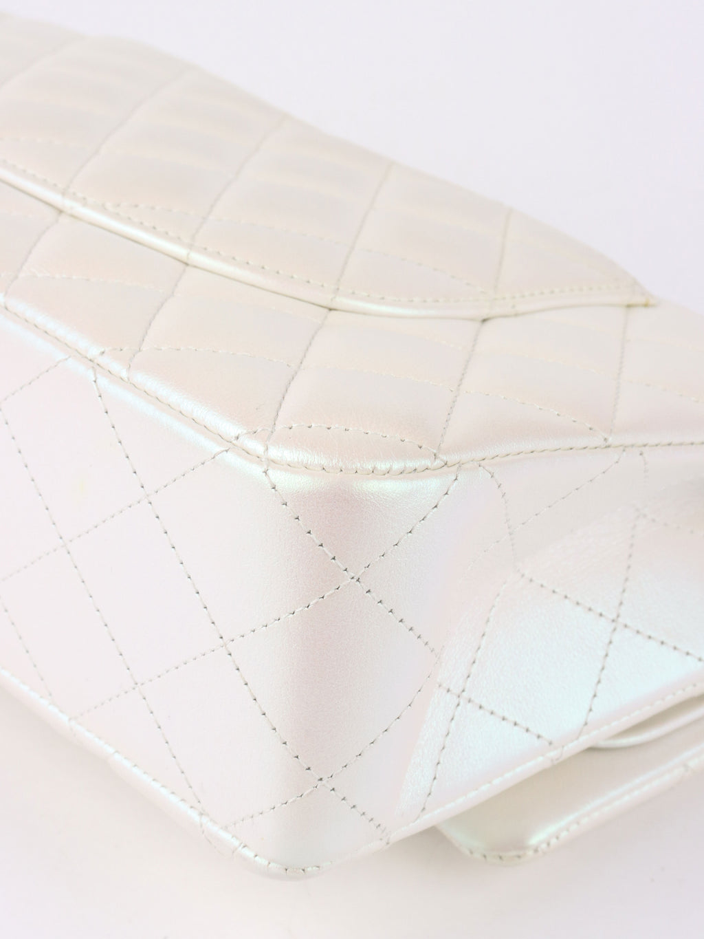 Chanel Ivory Irridecent Medium Classic Flap LGHW