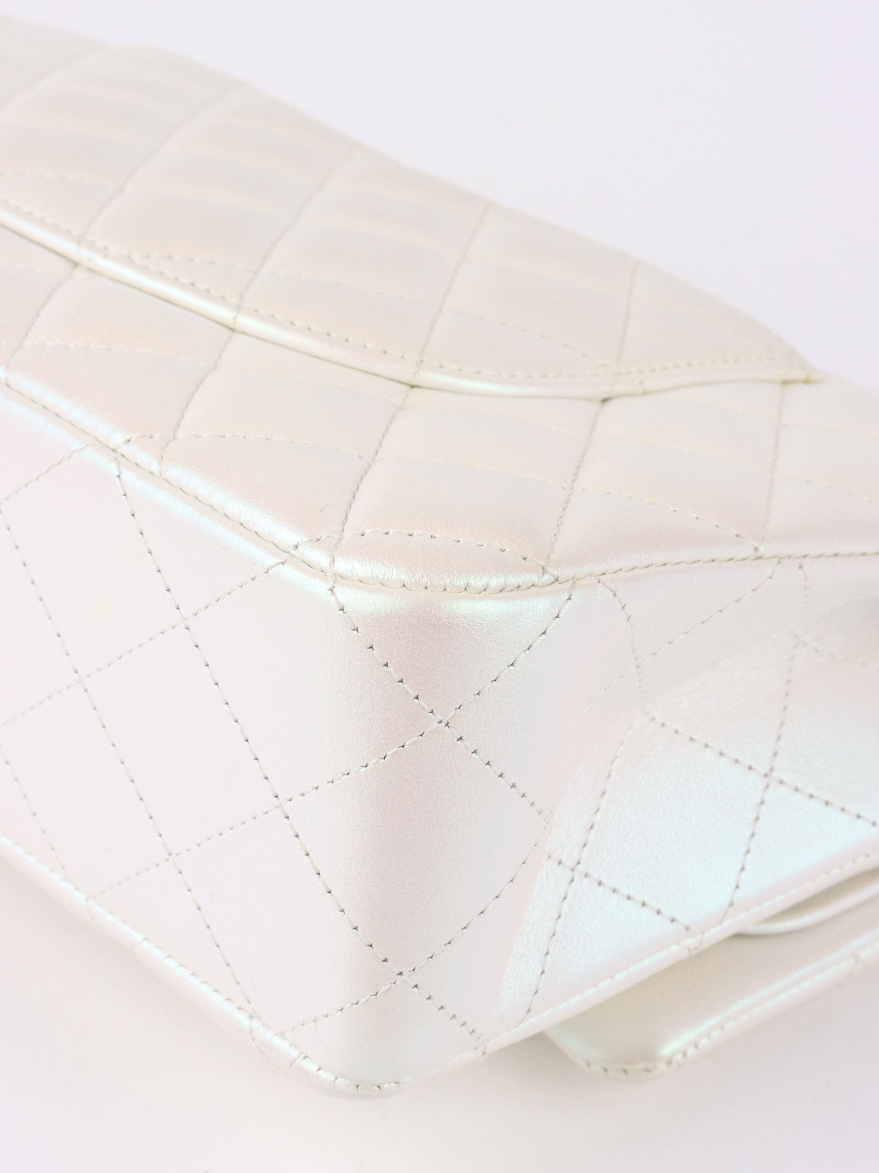 Chanel Ivory Irridecent Medium Classic Flap LGHW