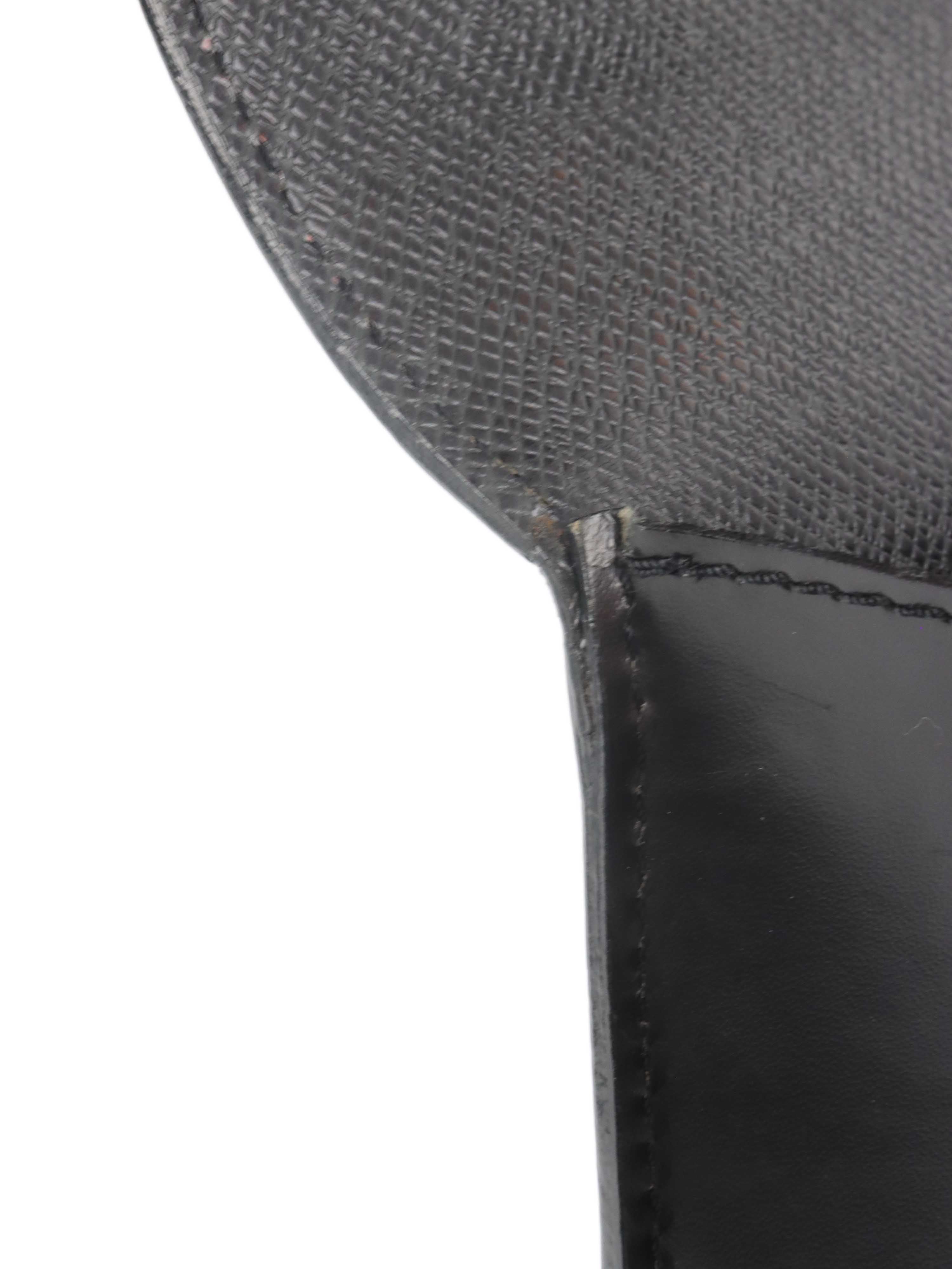 Louis Vuitton Black Vintage Monceau Messenger Bag.