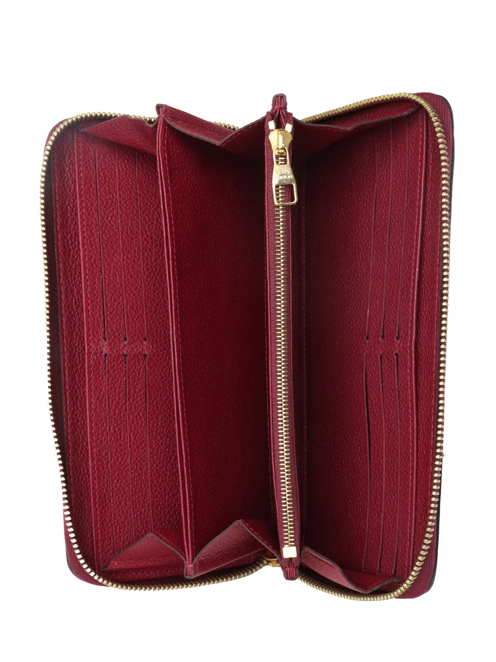 Louis Vuitton Rouge Grenat Monogram Empreinte Zippy Wallet