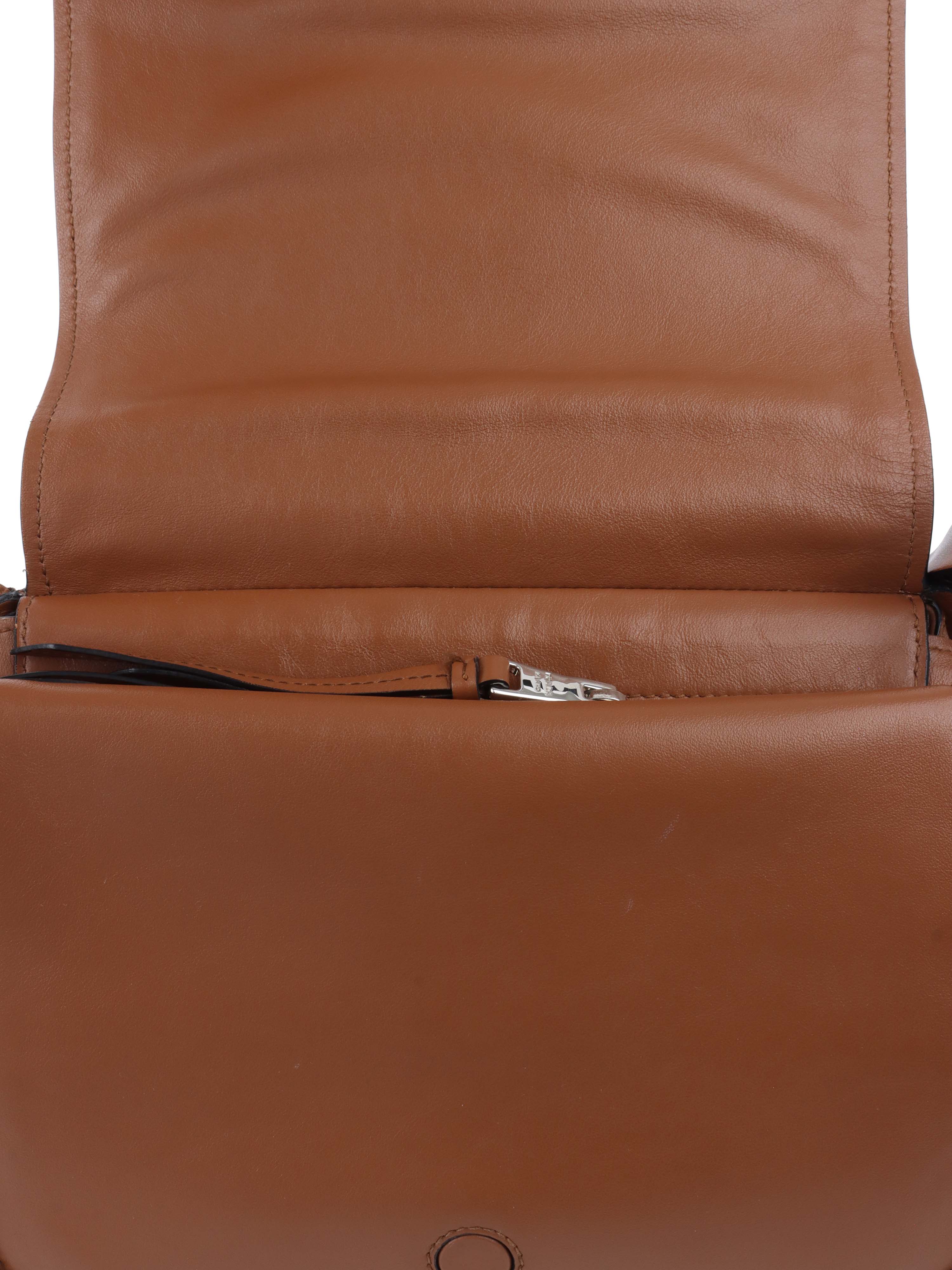 Prada Cognac Luxe Shoulder Bag.