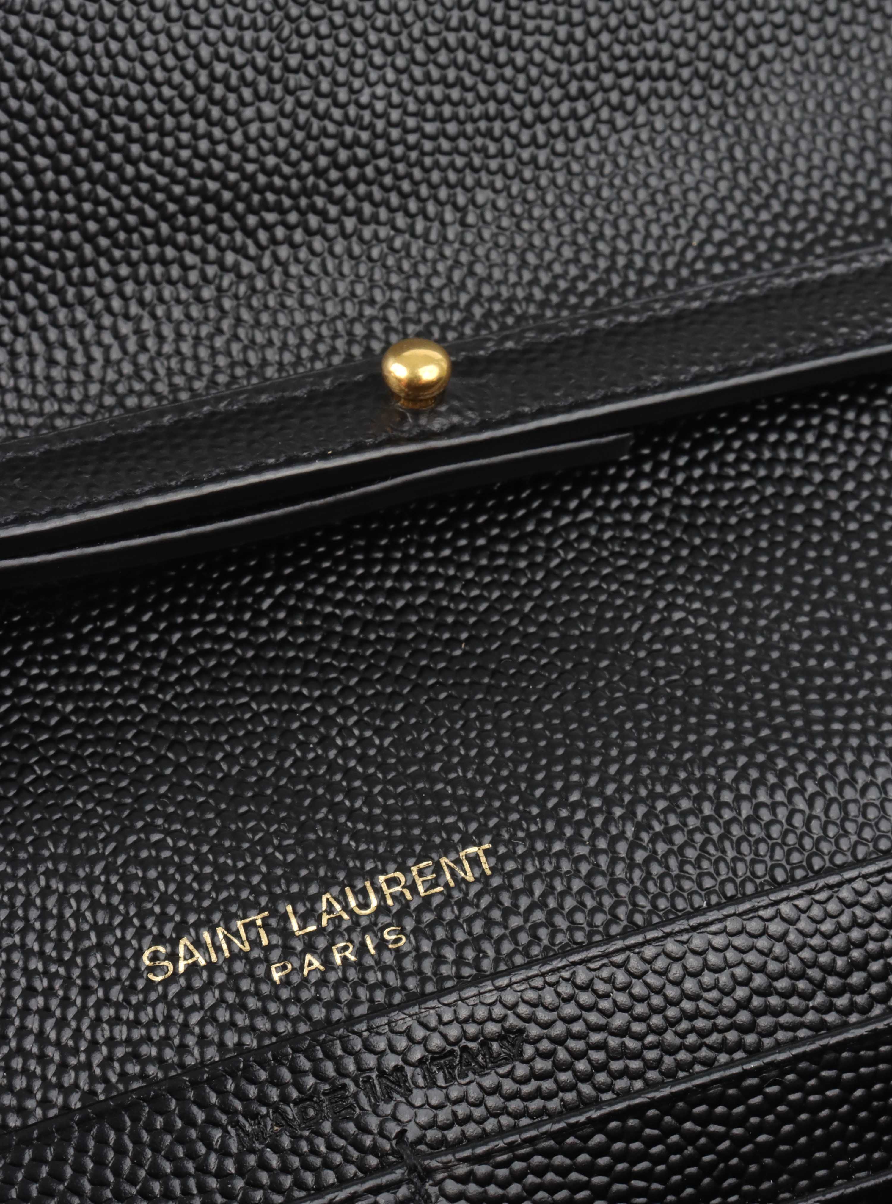 Saint Laurent Classic Cassandre Chain Wallet.