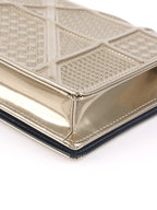 Dior Gold Metallic Diorama Wallet On Chain