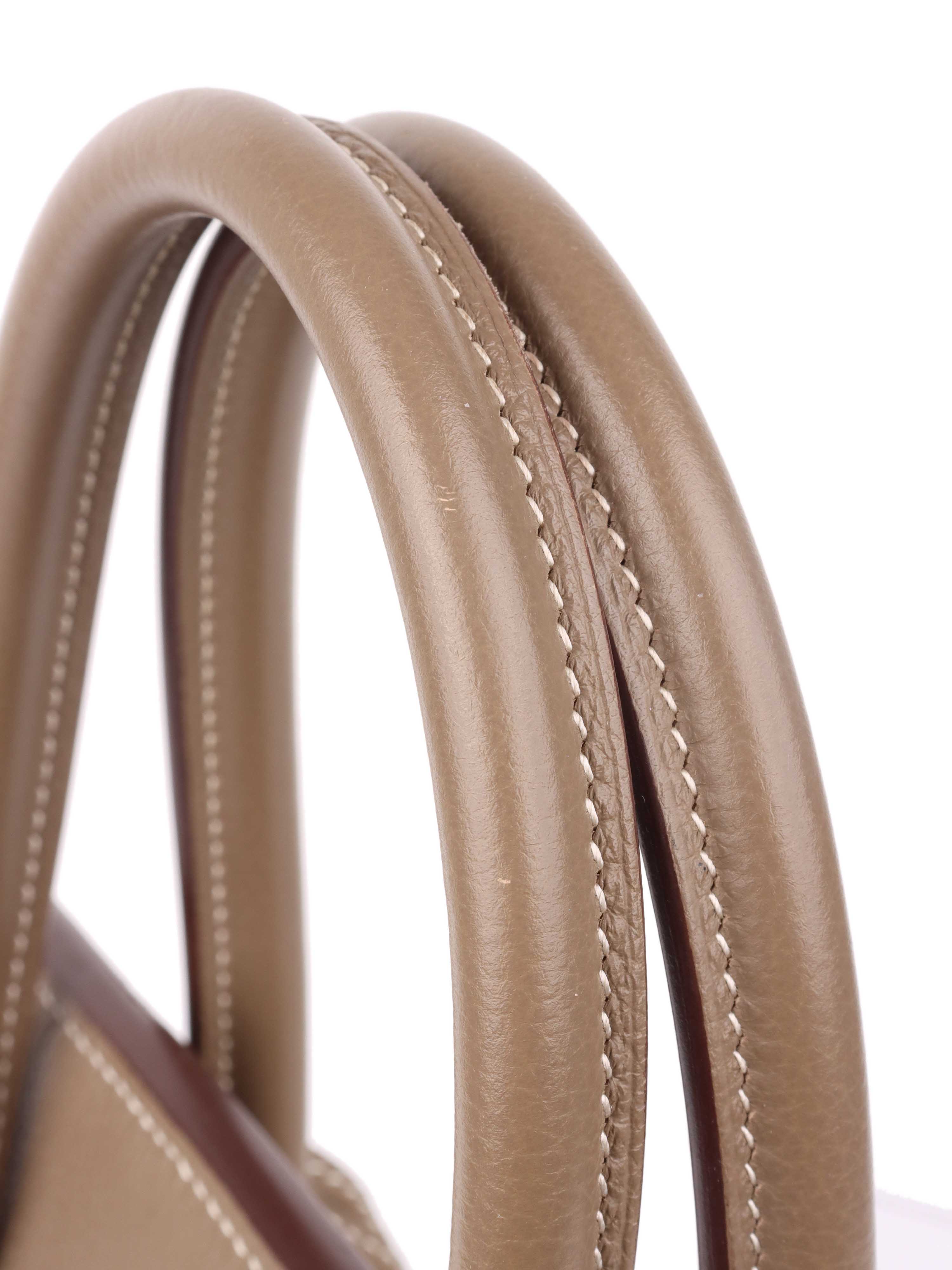 Hermes Etoupe Birkin 35 in Togo Leather GHW.