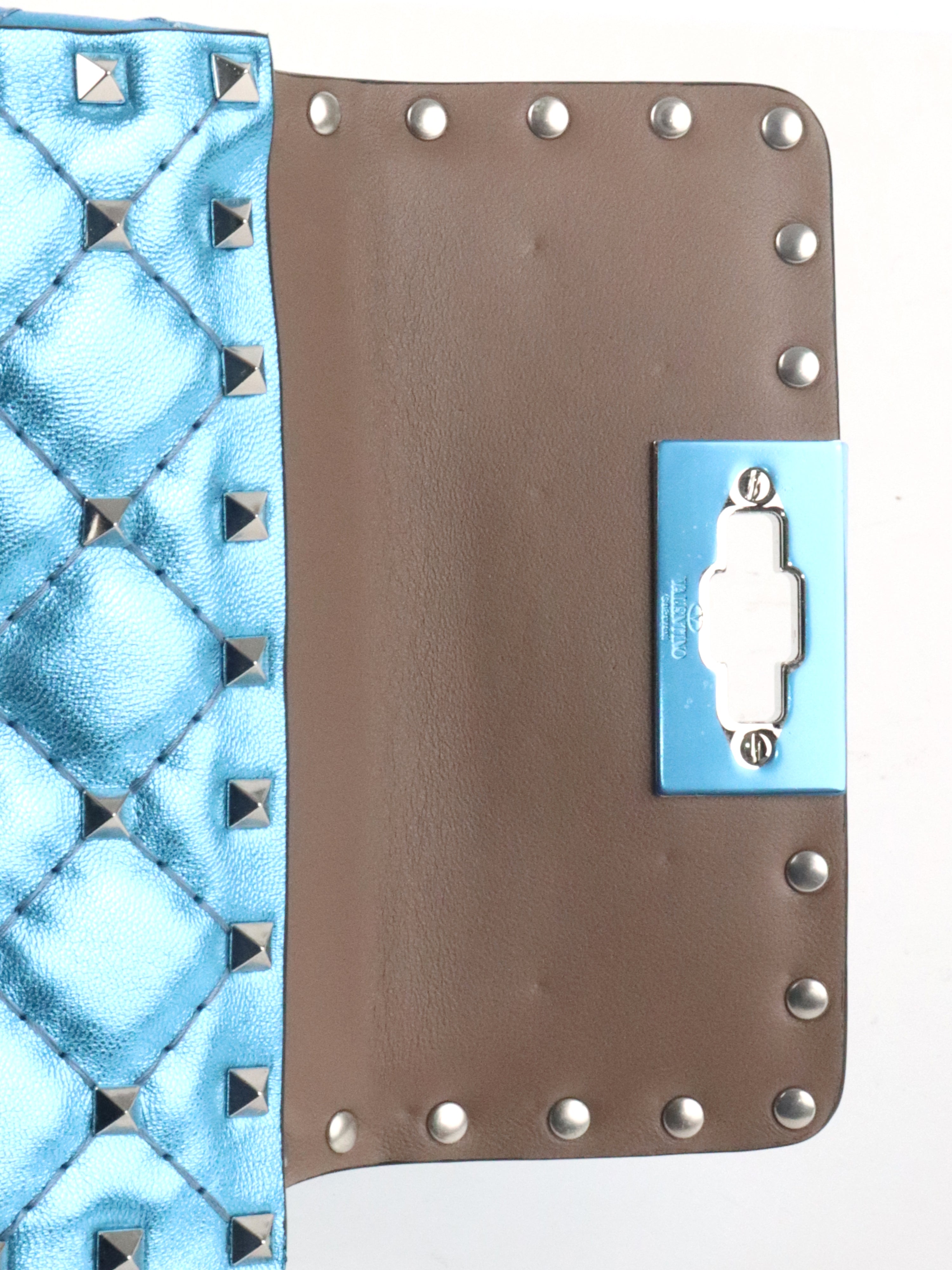 Valentino Blue Electric Cerulean Rockstud Spike Micro Bag