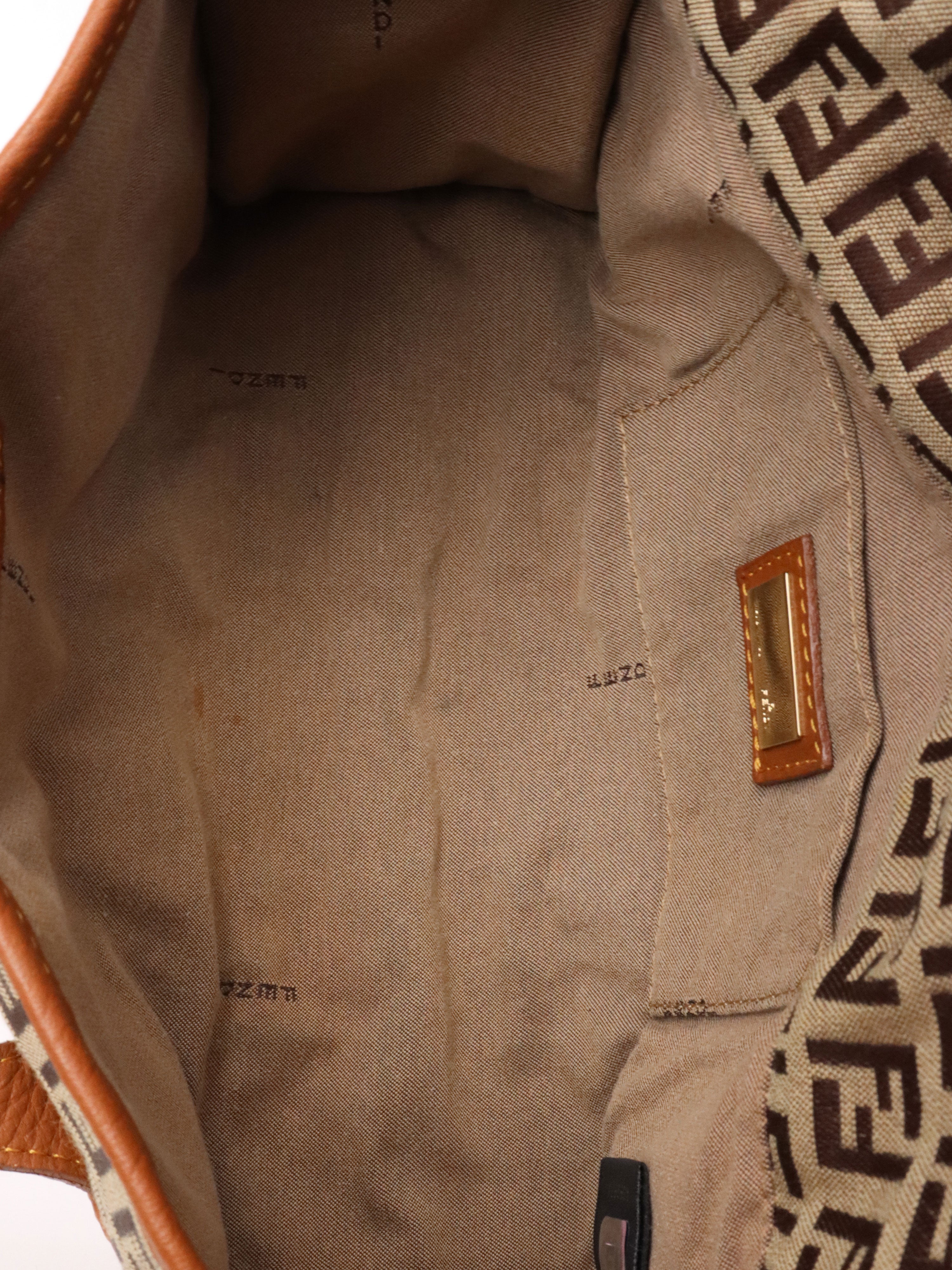 Fendi Zucchino FF Top Handle Bag.