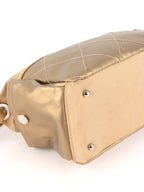 Chanel Champaign Paris Biarritz Quilted Coated Canvas Bag