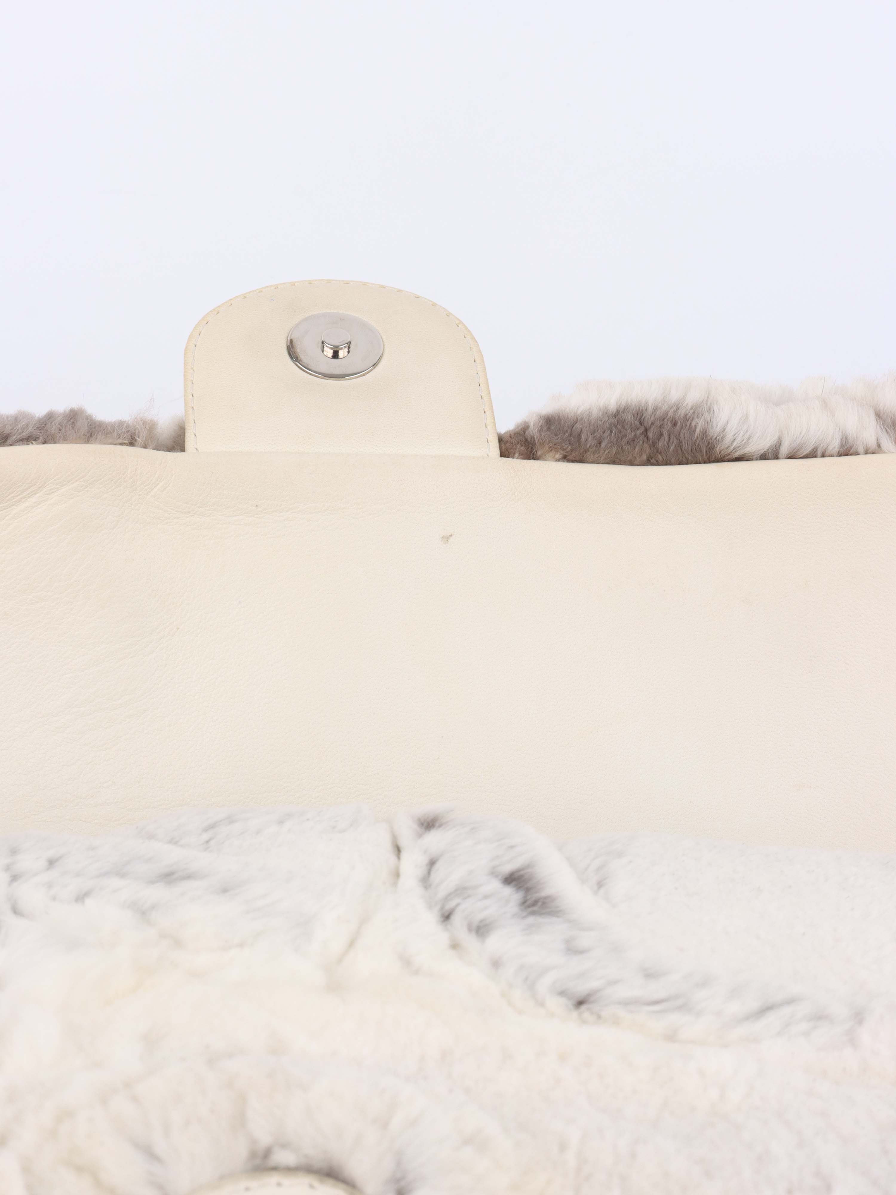 Chanel Vintage Rabbit Fur Classic Flap SHW