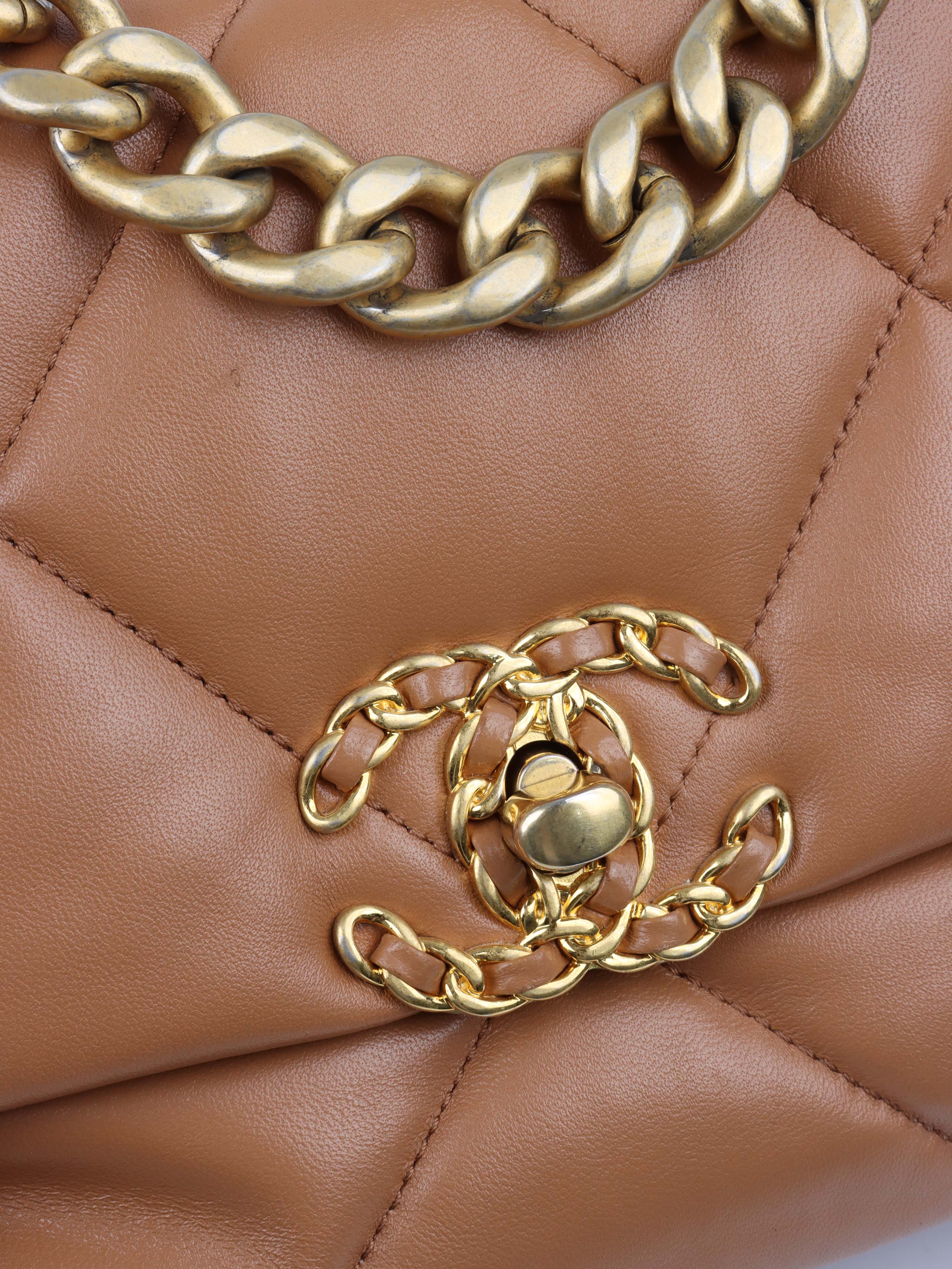 Chanel Caramel Small 19 Bag GHW